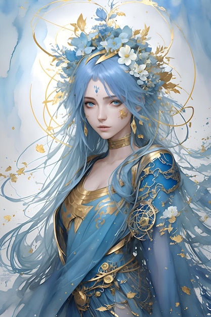 Blue and Gold Ethereal Beauty