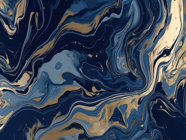 A blue and gold marble background with a blue marble pattern.