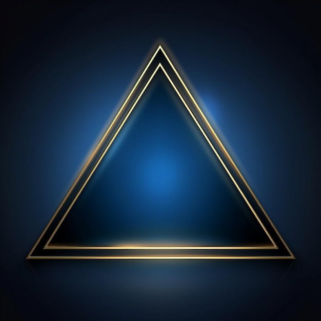 Blue Gold Polygonal Edge Triangle Corner