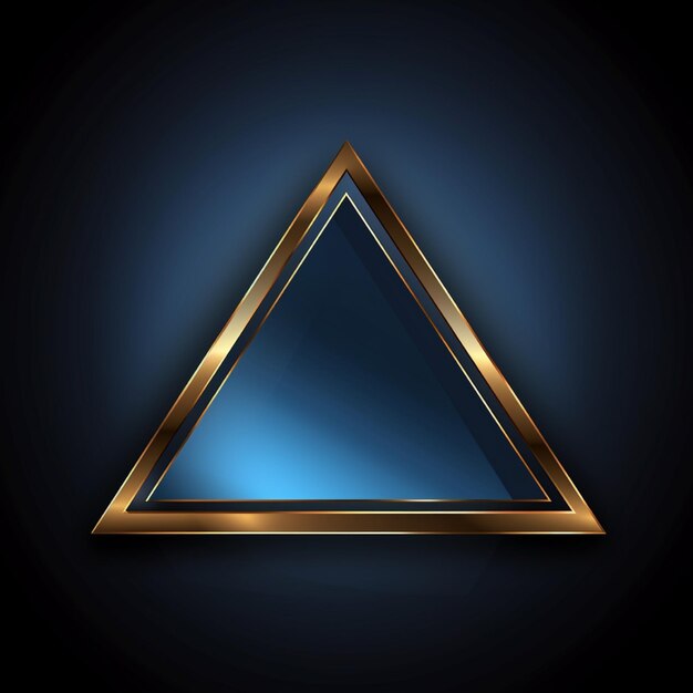 Photo blue gold polygonal edge triangle corner