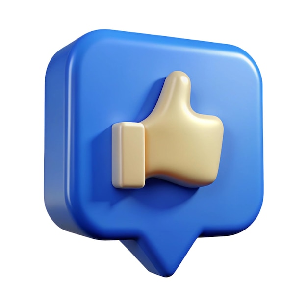 a blue and gold thumb up in a blue box with the thumb up
