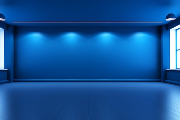 blue gradient background and empty space