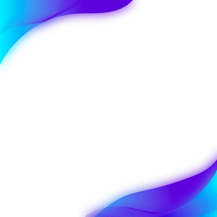 Photo blue gradient curve frame template design element