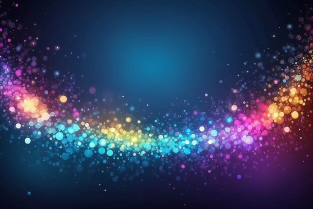 Blue gradient multicolours defocused bokeh light circle bubble dot abstract background for christmas event stock illustration