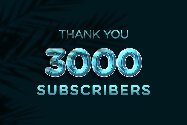 A blue graphic that says thank you 300 subscribers.