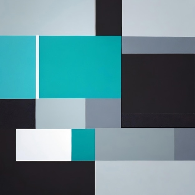 A blue and gray background with a green and gray square.