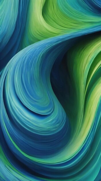 A blue and green abstract background with a swirl pattern