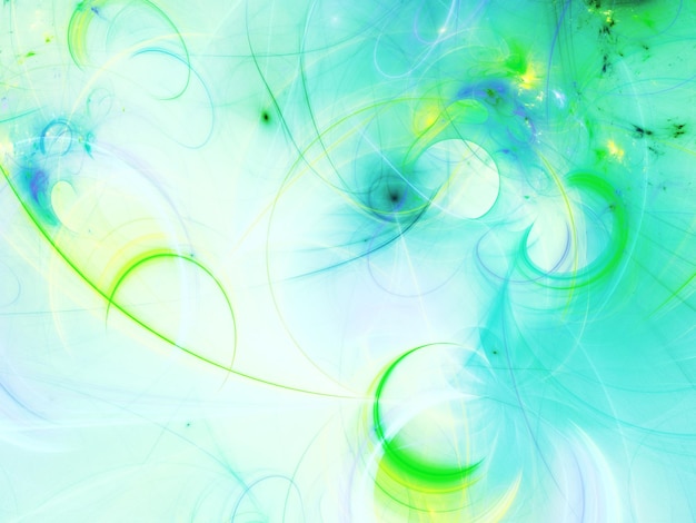 blue and green abstract fractal background 3d rendering illustration