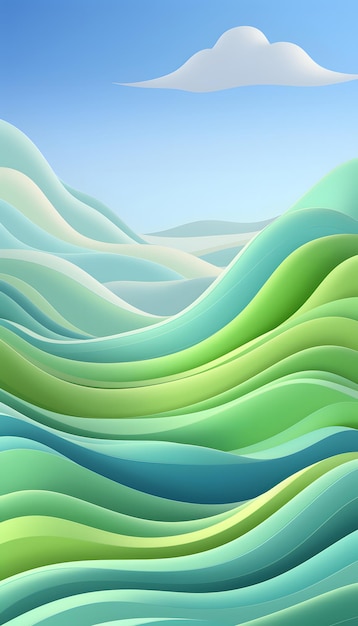 青と緑の抽象的な線の背景の壁紙