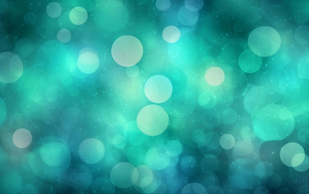 Blue and green background with a blue background with circles of light