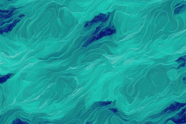 A blue and green background with wavy lines generative AI