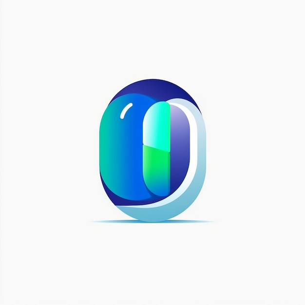 Premium AI Image | a blue and green diamond with a green and blue logo.