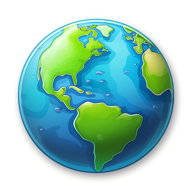 a blue and green globe