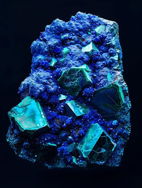 a blue and green mineral from the collection