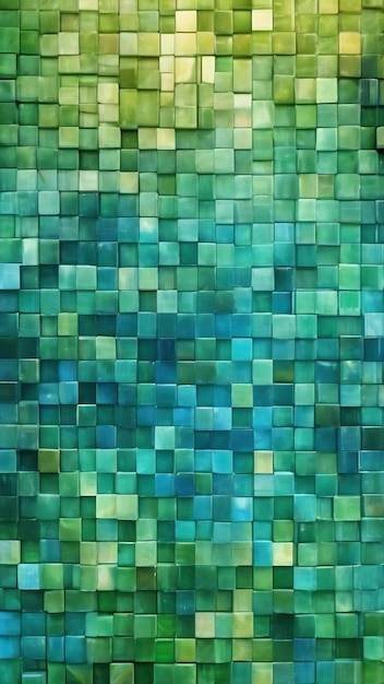 Blue green mosaic abstract texture pattern soft blur background wallpaper