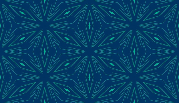 Blue And Green Neon Geometric Motion Seamless Background Pattern