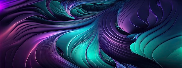 Blue green and purple abstract panoramic wallpaper abstract wave background