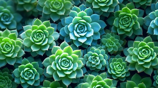 blue and green succulent plants