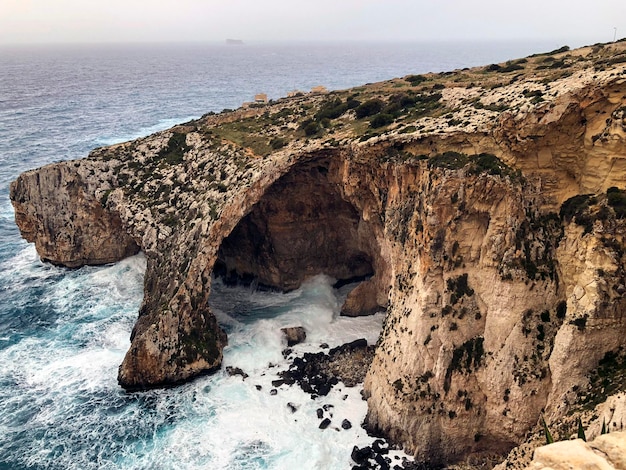 Blue Grotto, complex van zeegrotten langs Malta, eilandland in de Middellandse Zee. Malta-oriëntatiepunt