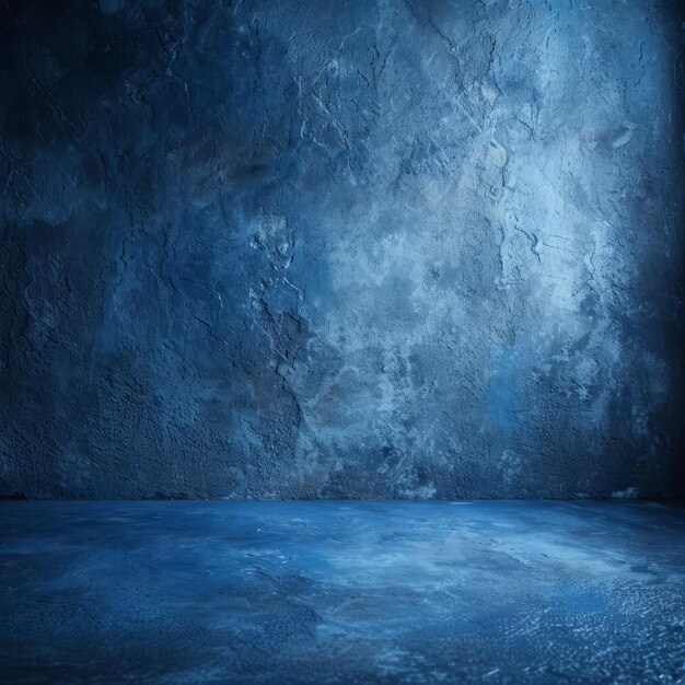 Blue grunge background with dark vignette