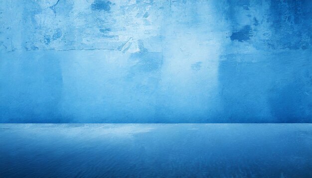 Blue grunge of old cement wall for abstract background
