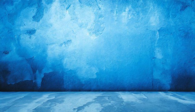 Blue grunge of old cement wall for abstract background