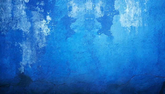 Blue grunge of old cement wall for abstract background