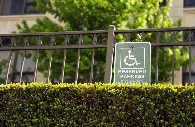 Blue handicap sign a symbol of accessibility inclusivity equal rights and support for individual