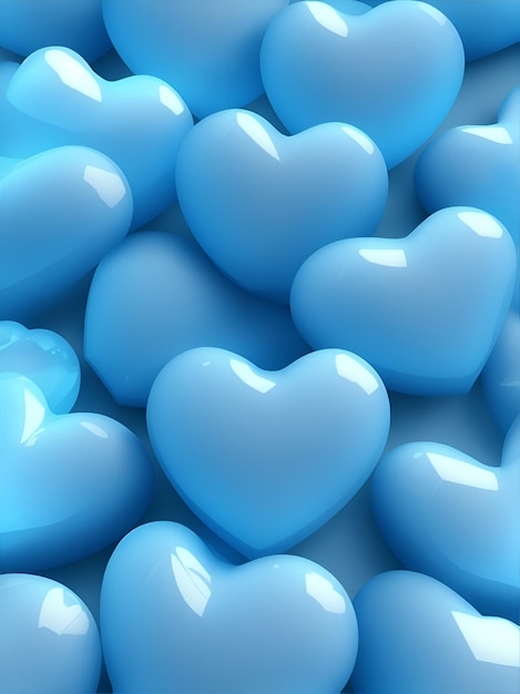 Blue hearts background