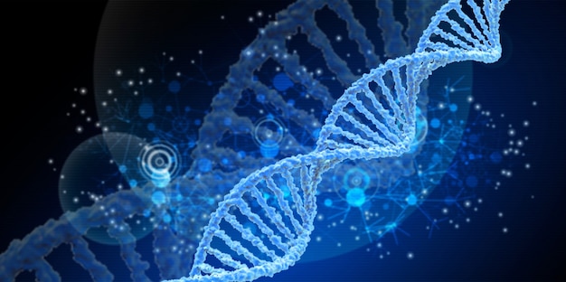 Blue helix human dna structure