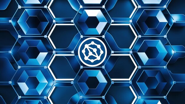 Blue hex backgrounds for networking