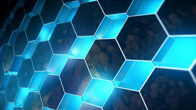 A blue hexagon wallpaper that says'blue '