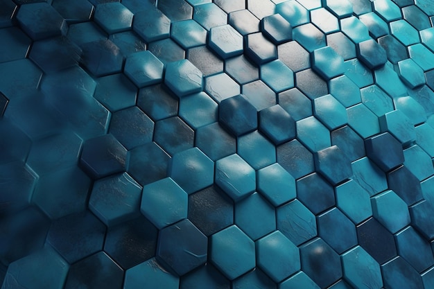 A blue hexagons pattern with the word hexagons on it