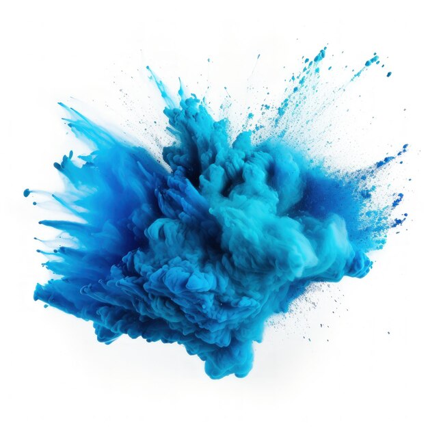 Blue holi paint color powder Illustration AI GenerativexA