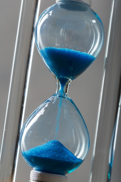 Photo blue hourglass