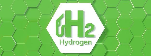 青い水素充填 H2 ガソリンポンプステーションのアイコン