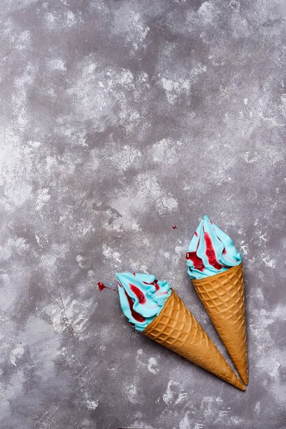 Blue ice cream