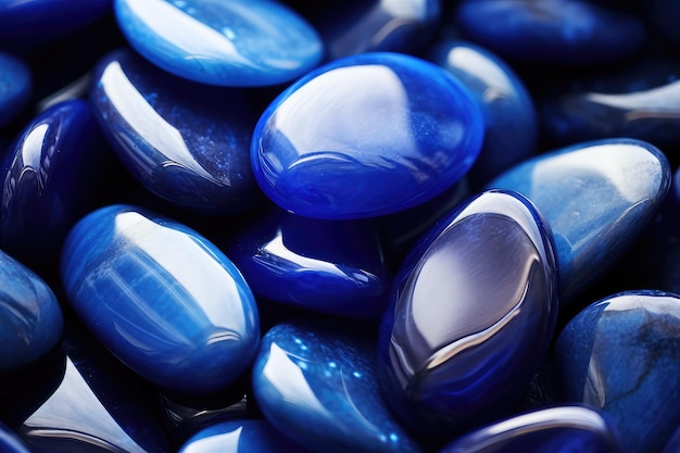 Blue indigo color stones displayed at traditional souk