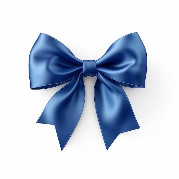 Blue isolated bow Illustration AI GenerativexA