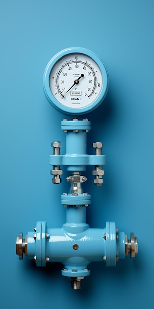 Blue Isolated Natural Gas Distribution Illustration