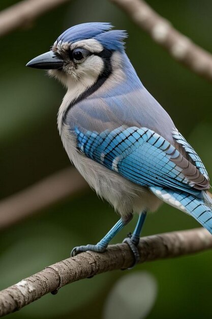 Photo a blue jay cyanocitta cristata in algonquin provincial park in canada