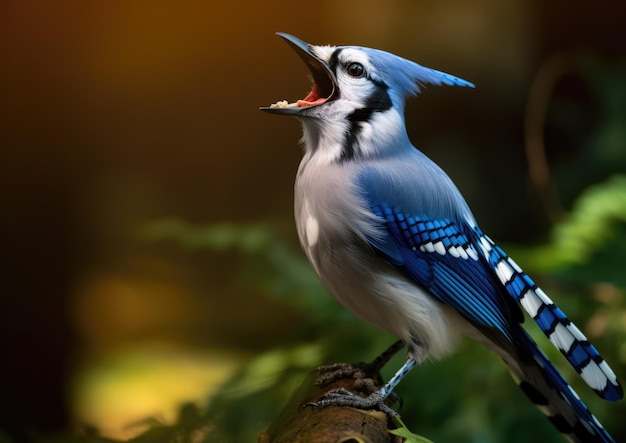 The blue jay is a noisy bold and aggressive passerine