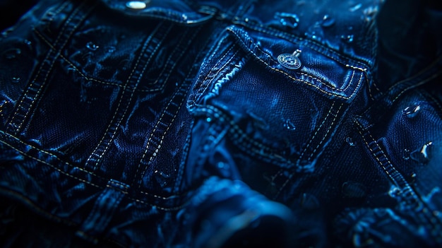 Blue Jean Jacket CloseUp Denim Dreams Casual Classic Indigo Infusion