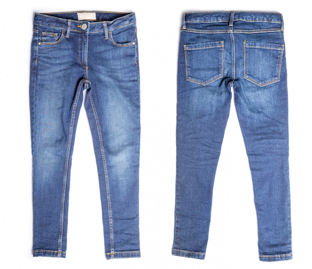 Blue jeans geïsoleerd op wit