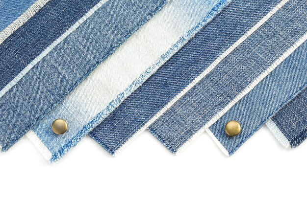 Blue jeans isolated on white background