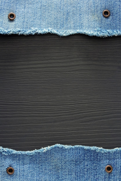 Blue jeans textuur op houten achtergrond