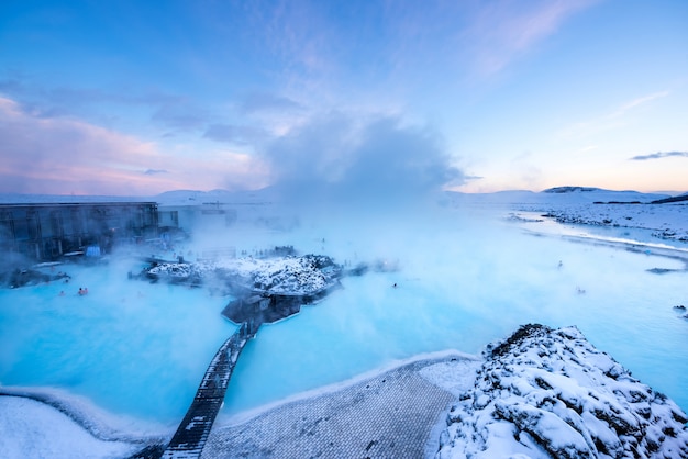 Blue Lagoon hot spring spa IJsland