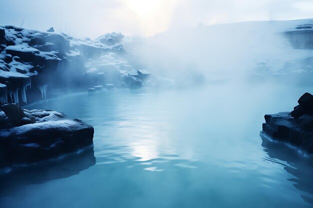 Blue lagoon ice water photography