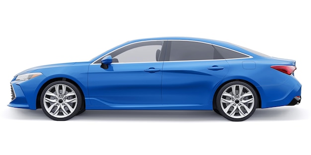 Photo blue large business sedan for work and family 3d illustration