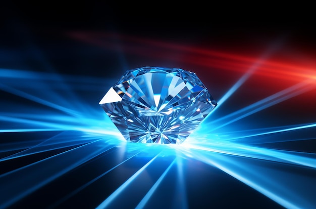 Blue laser penetrates diamond